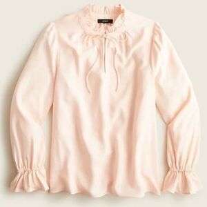 JCrew Drapey Ruffleneck Top